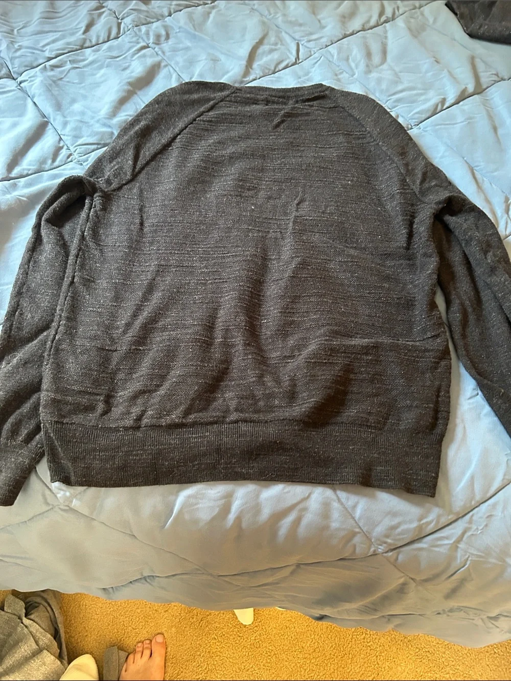J. Crew Men's Charcoal Crewneck Sweater